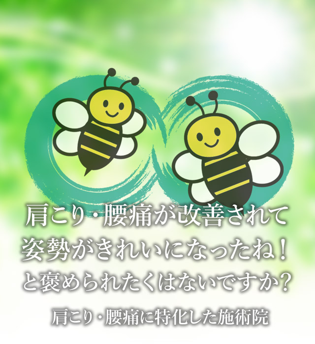 肩こり・腰痛が改善されて姿勢がきれいになったね!と褒められたくはないですか?肩こり・腰痛に特化した施術院